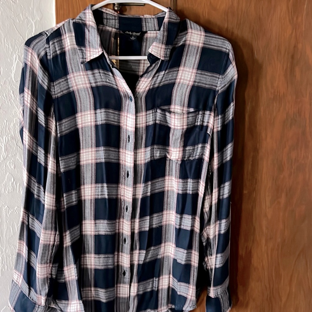 Lucky brand lightweight plaid shirt